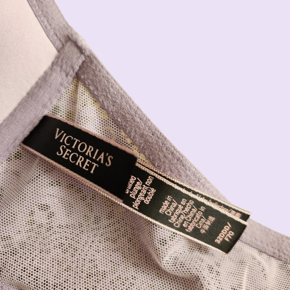 Victoria's secret bra 32DDD lightly lined full coverage halter pearls wide strap - Picture 5 of 5